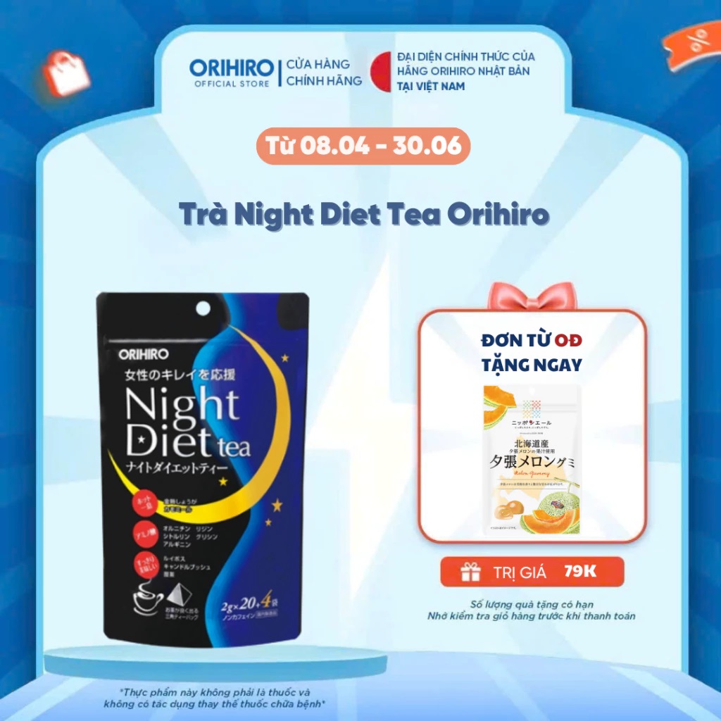 Trà giảm cân Night Diet Tea Orihiro 20 gói/túi và 24 gói/túi